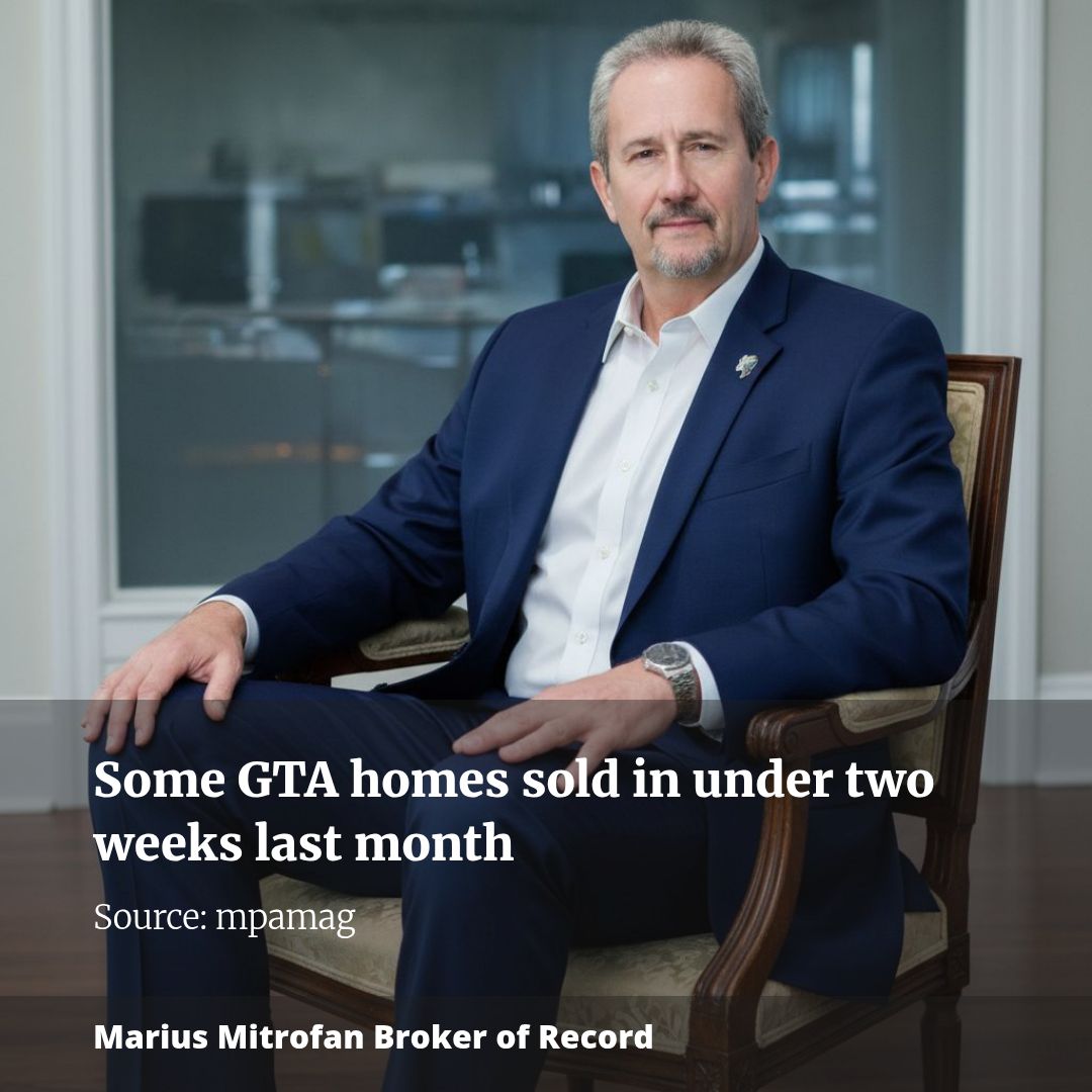 Some GTA homes sold in under two weeks last month