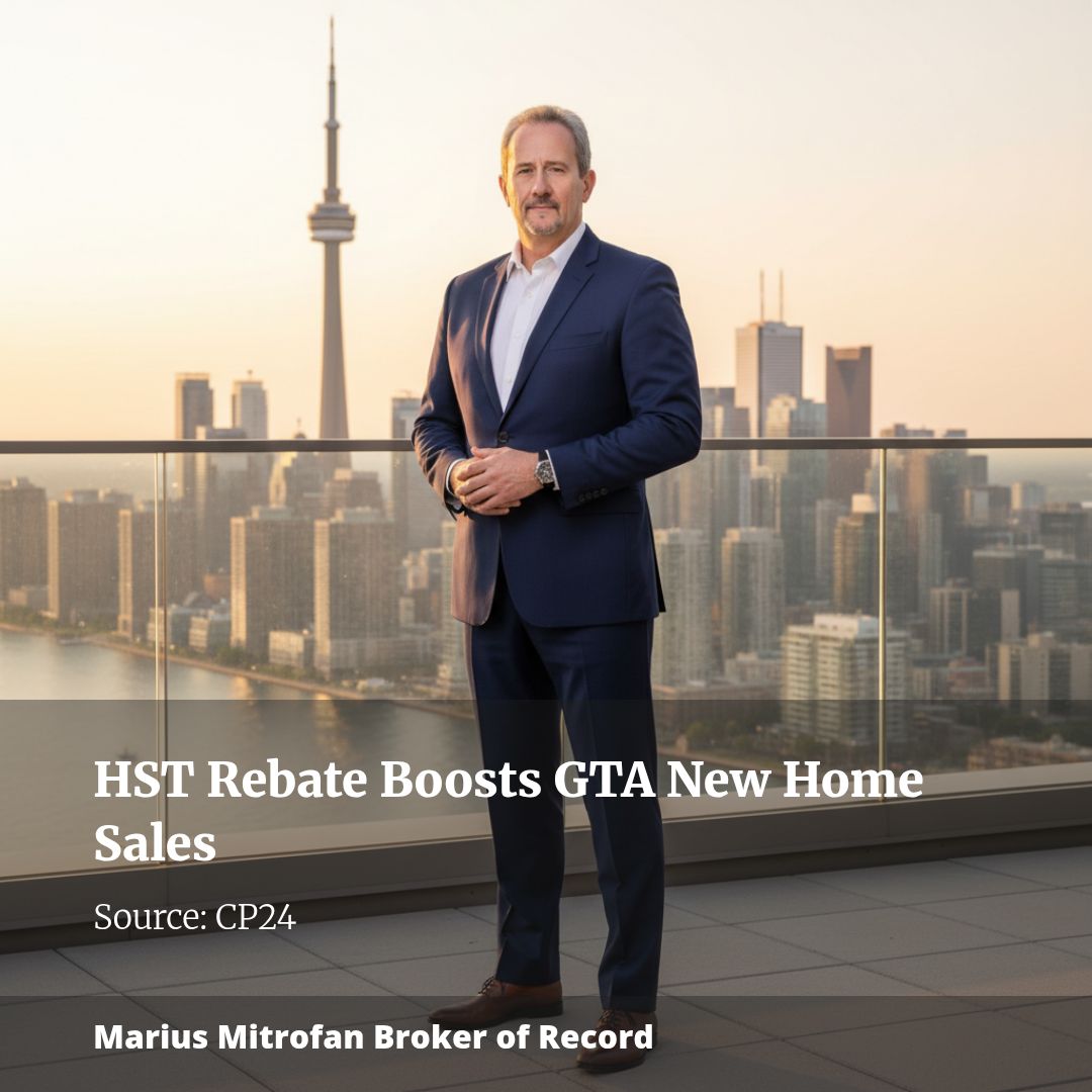 New report suggests HST rebate continues to boost single-family new home sales across GTA